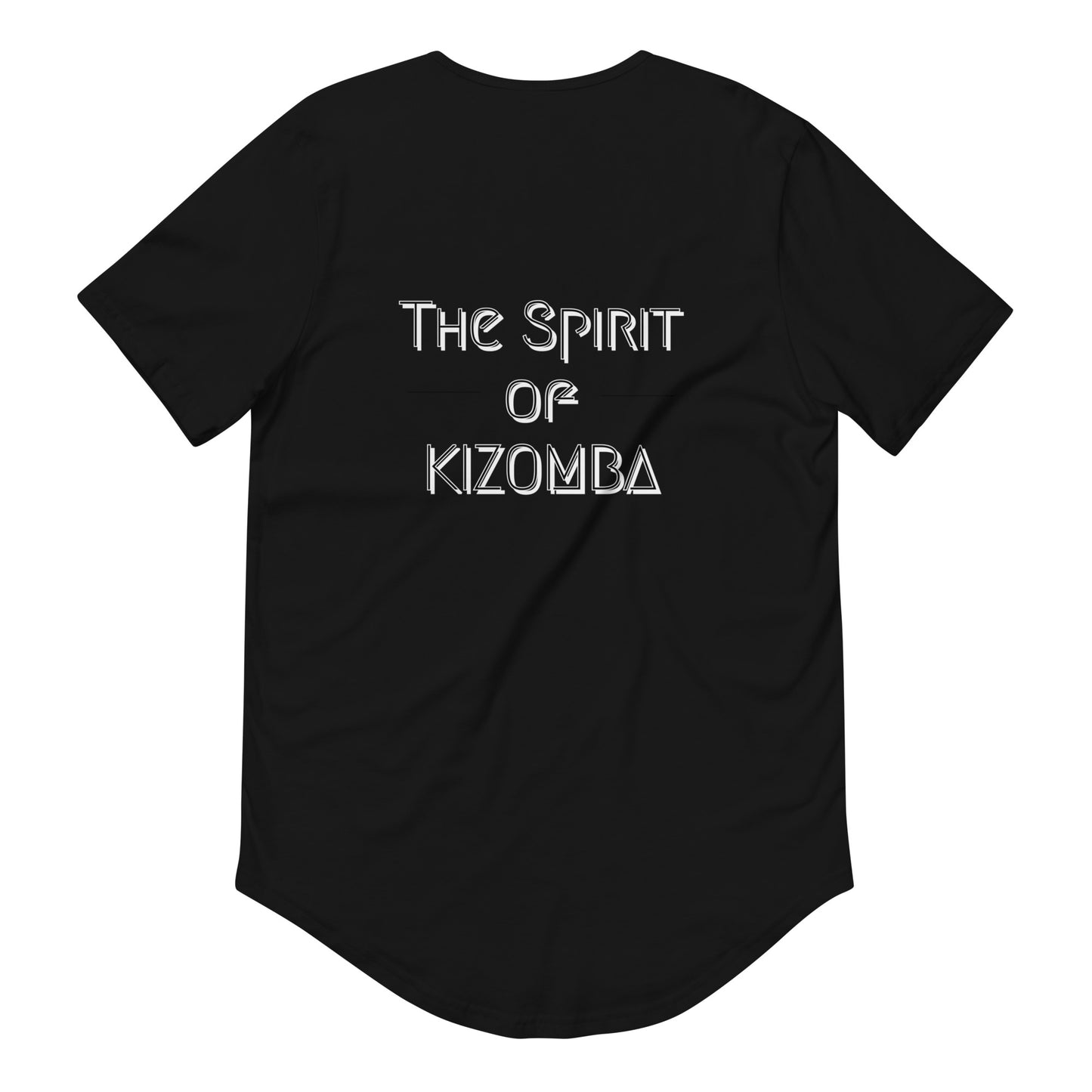 The Spirit of Kizomba Herren-T-Shirt mit abgerundetem Saum