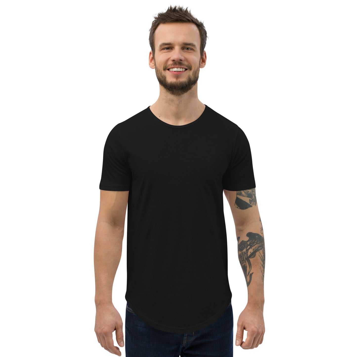 Kizomba Herren T-Shirt mit abgerundetem Saum