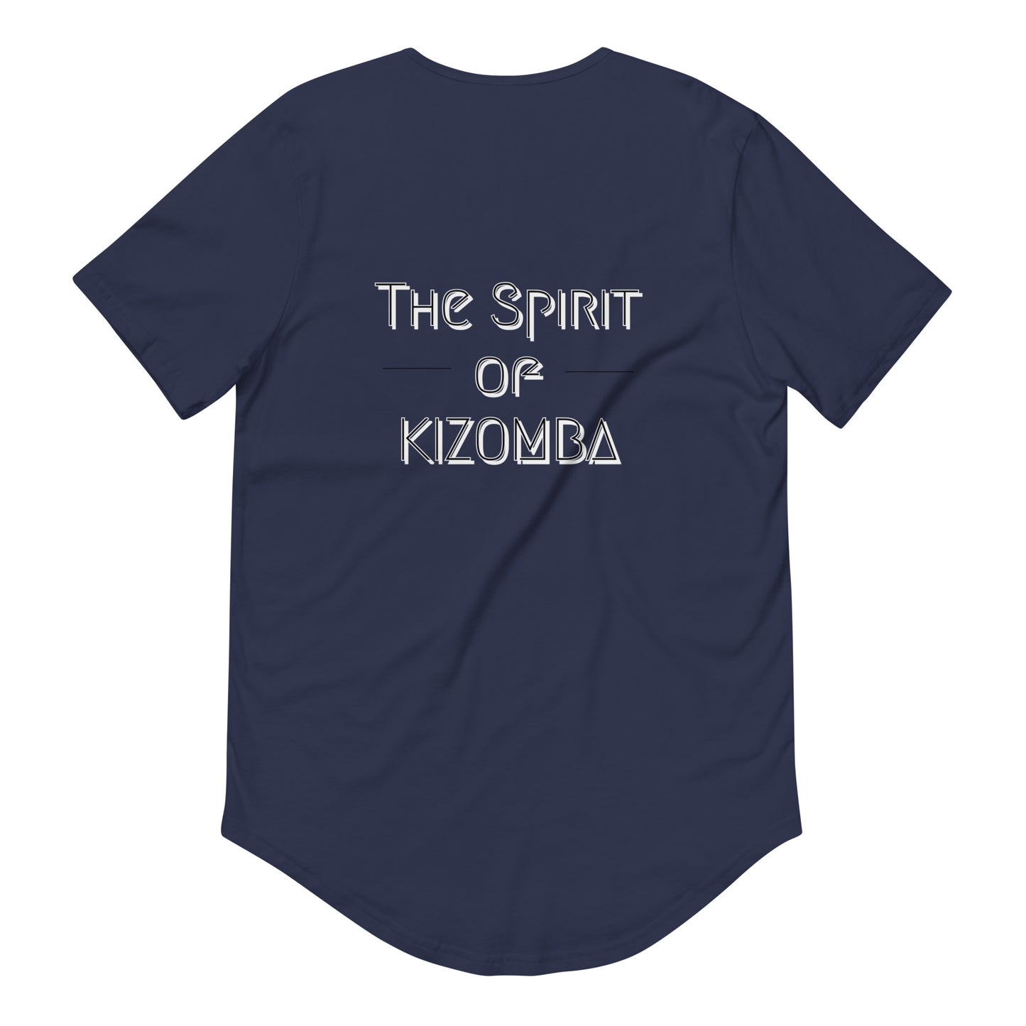 The Spirit of Kizomba Herren-T-Shirt mit abgerundetem Saum