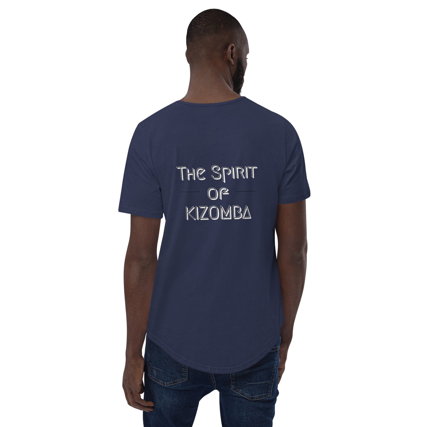 The Spirit of Kizomba Herren-T-Shirt mit abgerundetem Saum