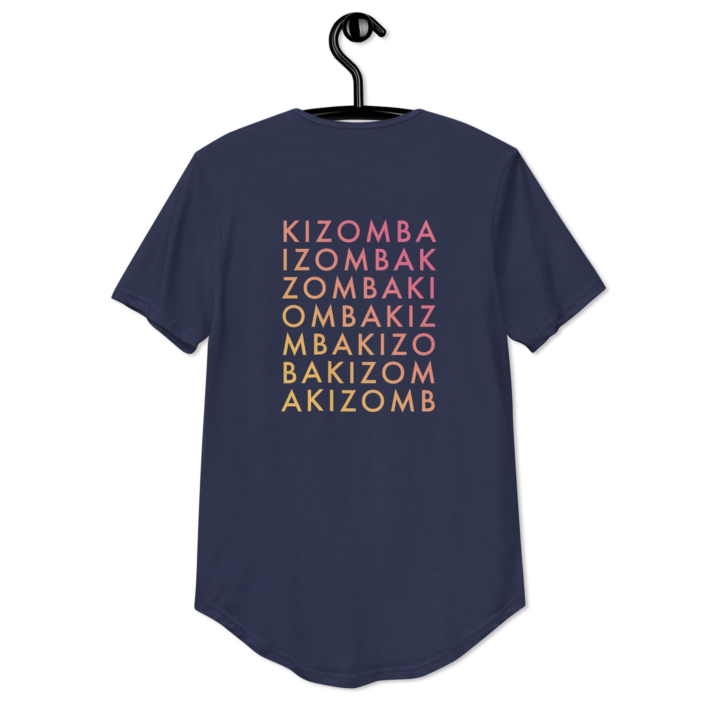 Kizomba Herren T-Shirt mit abgerundetem Saum