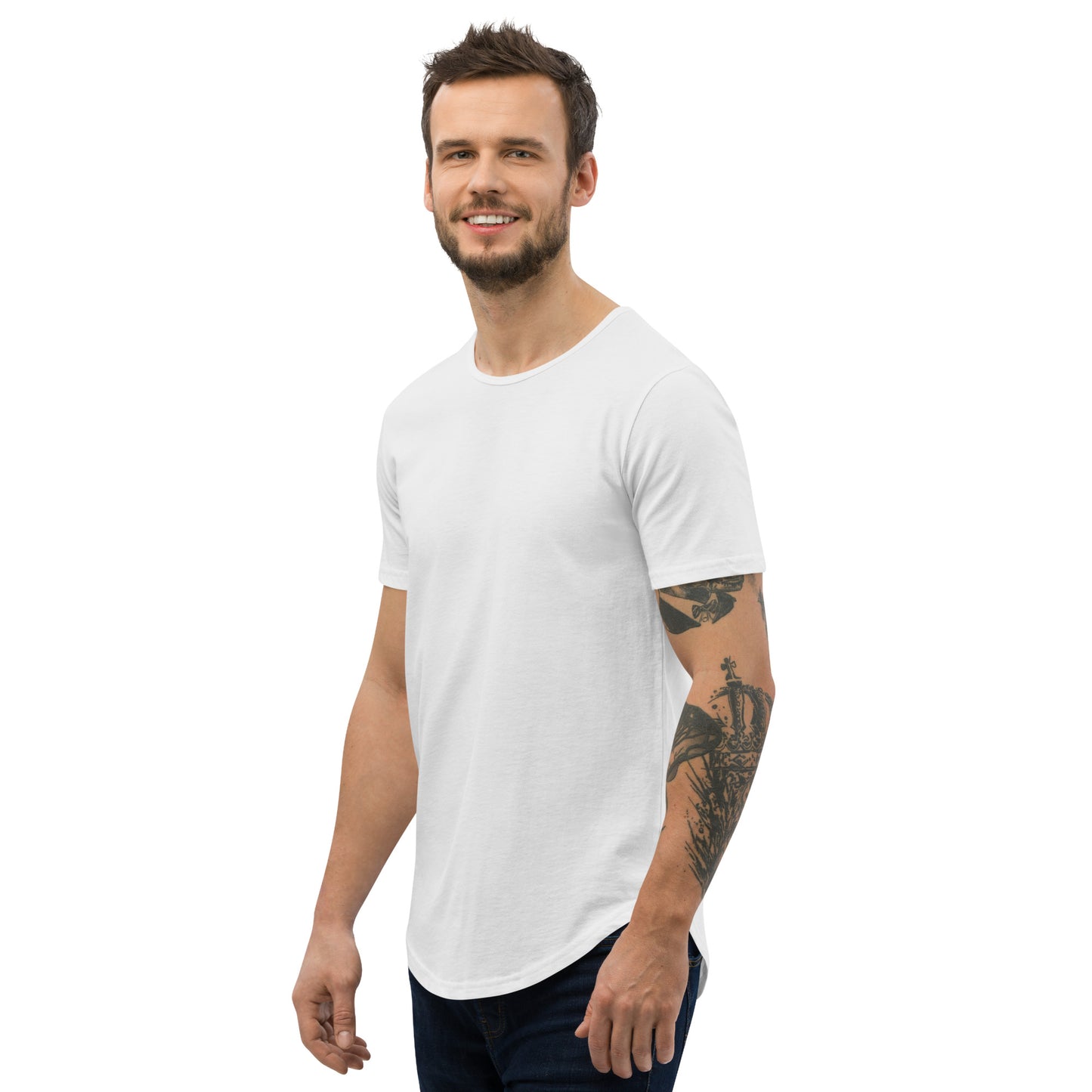 Kizomba Herren T-Shirt mit abgerundetem Saum