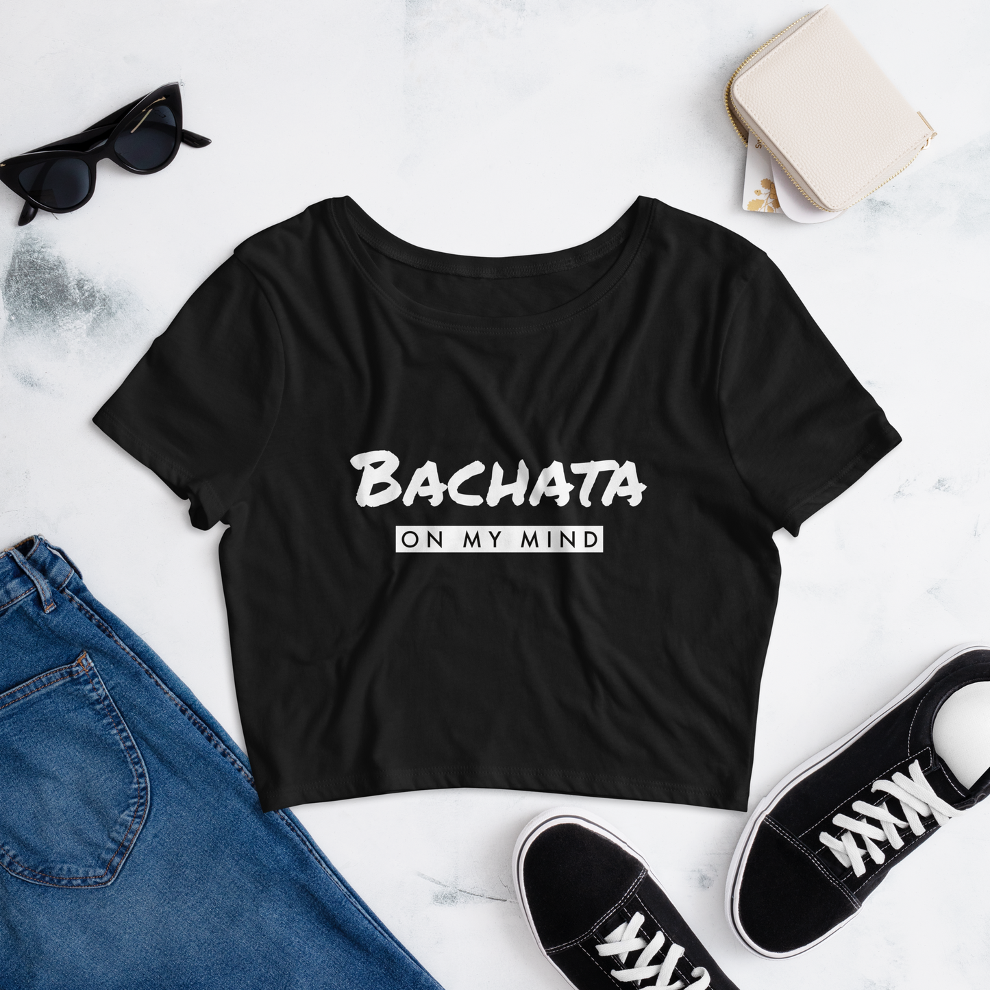 Bachata On My Mind Damen-Crop-Top