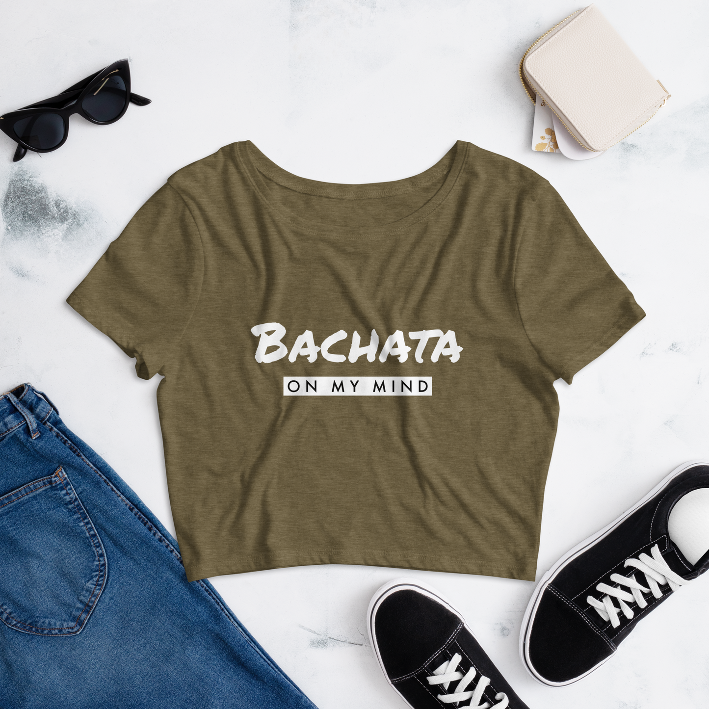 Bachata On My Mind Damen-Crop-Top